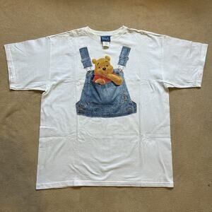 NEW Vintage 90s Winnie The Pooh Disney Overall Tee Shirt XL